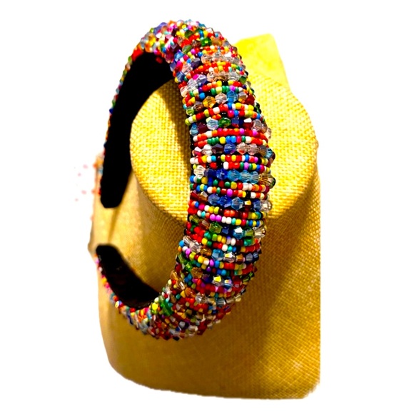 Multi colored HeadbandnCrystal AB cut Beaded headbands - Picture 4 of 13